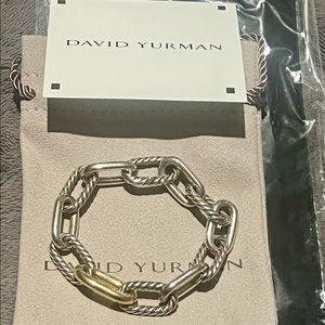 Authentic David Yurman Madison Sterling Silver and 18k gold Chain Bracelet